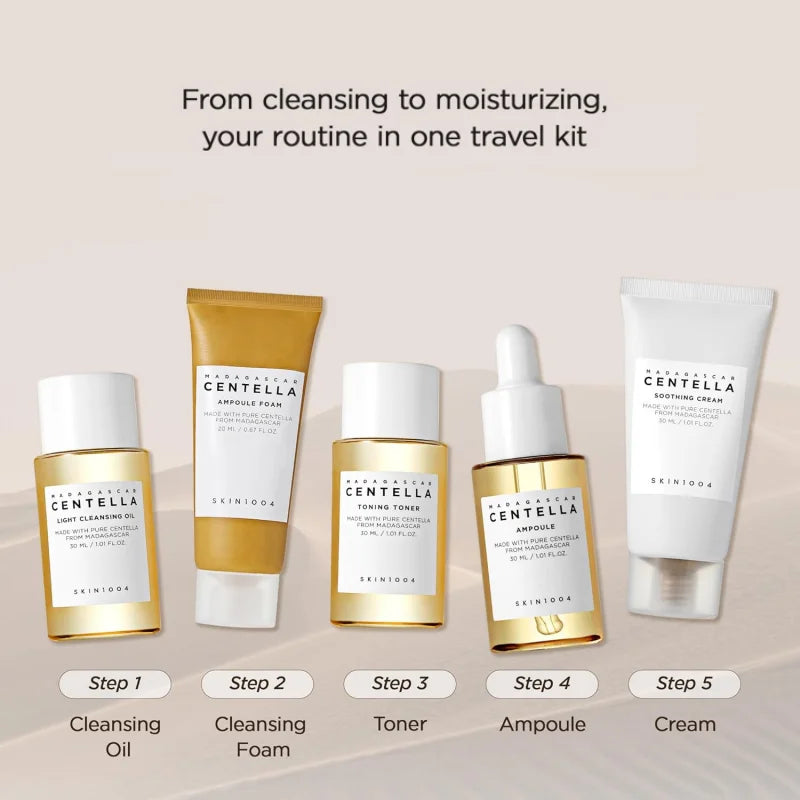 Korean Centella Asiatica Travel Skincare Kit