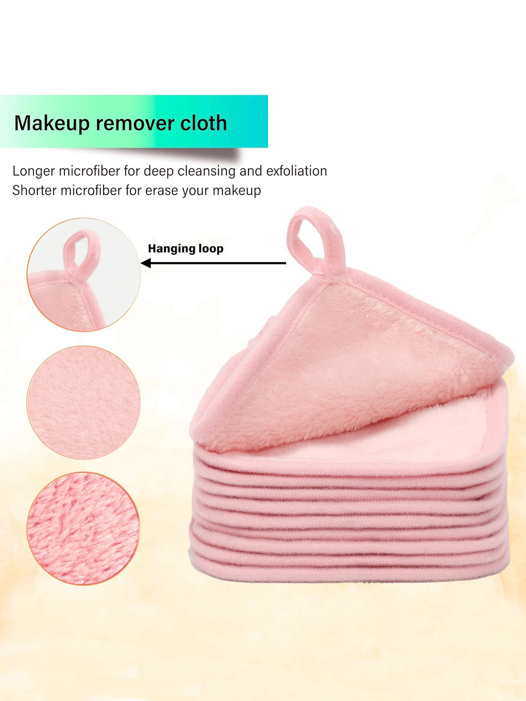 Reusable Microfiber Makeup Remover Cloths