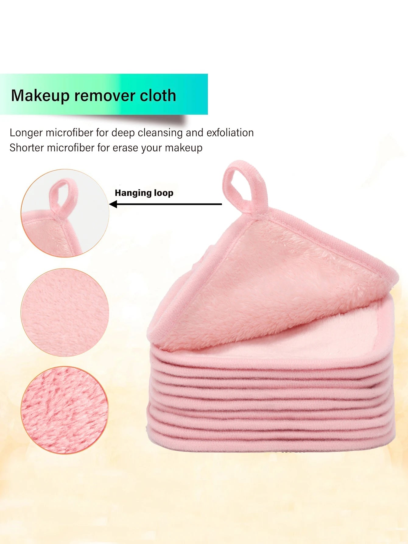 Reusable Microfiber Makeup Remover Cloths