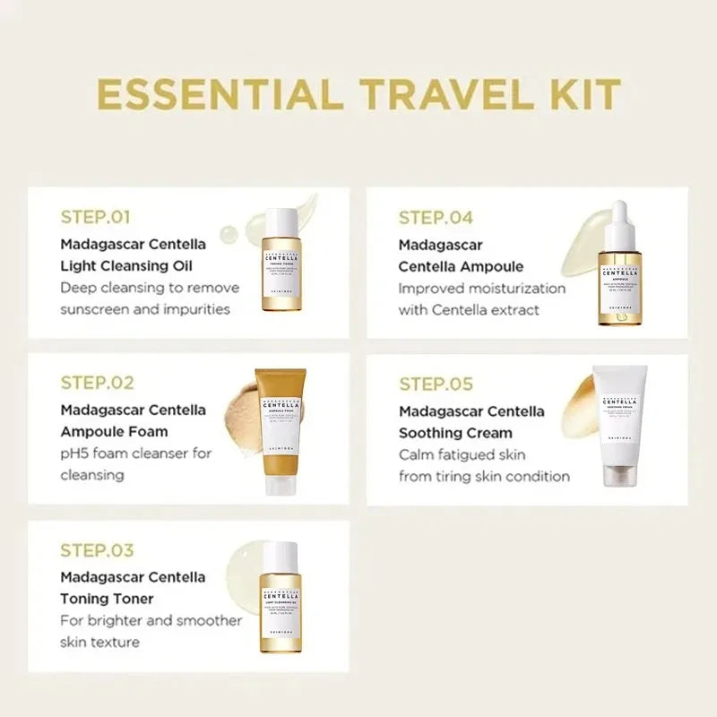 Korean Centella Asiatica Travel Skincare Kit