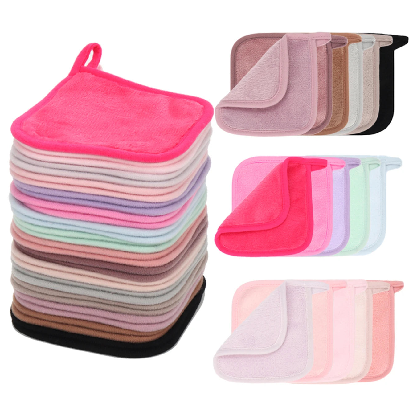 Reusable Microfiber Makeup Remover Cloths