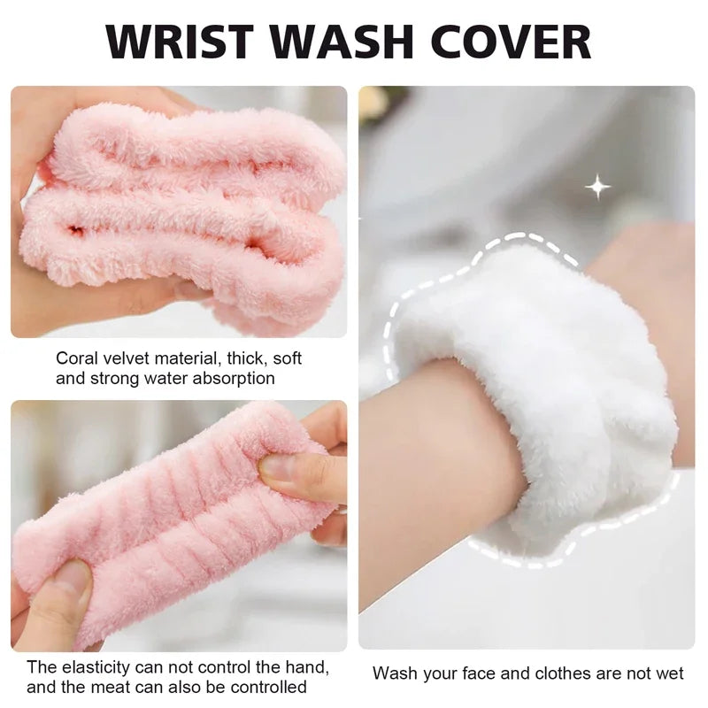 Skincare Wrist Bands — Keep Sleeves Dry